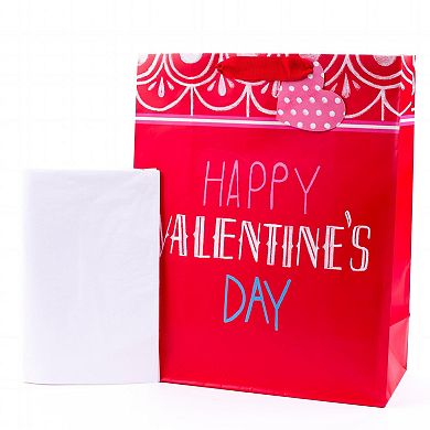 Hallmark XL Happy Valentine's Day Gift Bag & Tissue Paper