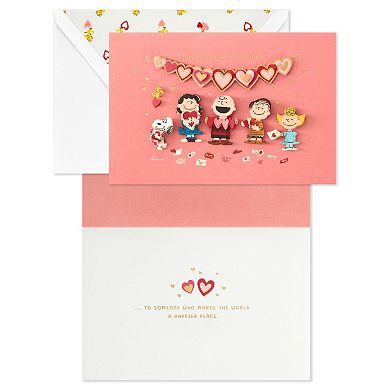 Hallmark 3-D Peanuts Valentine's Day Handmade Card