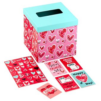 Hallmark 33 pk Valentine's Day Doodle Hearts Card Set