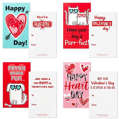 Hallmark 33-pk. Valentine's Day Doodle Hearts Card Set