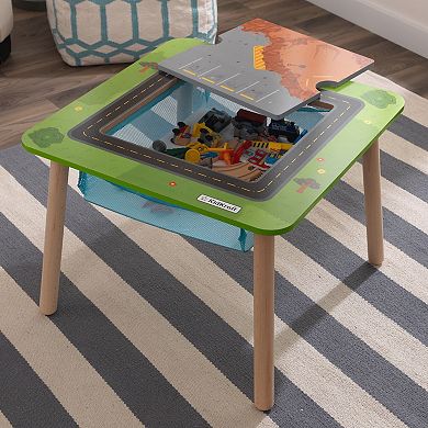 KidKraft Rocky Mountain Wooden Train Table with 50 Pieces and Built-in Storage