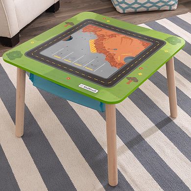 KidKraft Rocky Mountain Wooden Train Table with 50 Pieces and Built-in Storage