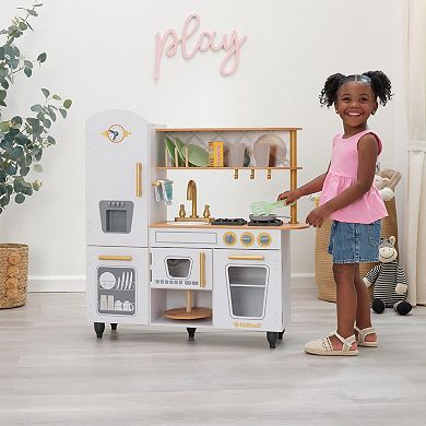 KidKraft Vintage Wooden Play Kitchen with 9 Accessories