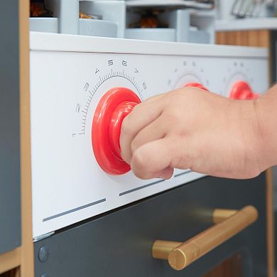 KidKraft Ultimate Corner Wooden Play Kitchen with Lights & Sounds