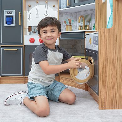 KidKraft Ultimate Corner Wooden Play Kitchen with Lights & Sounds