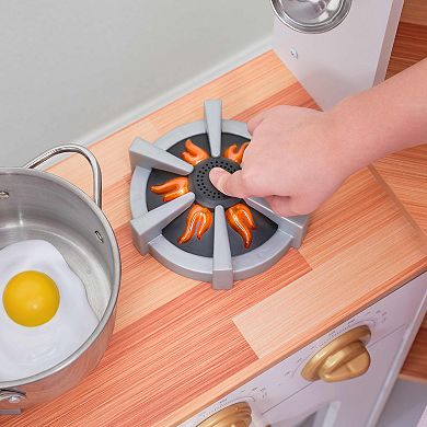 KidKraft Ultimate Corner Wooden Play Kitchen with Lights & Sounds