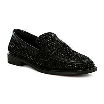 London Rag Rhinestones Embellished Women's Loafers