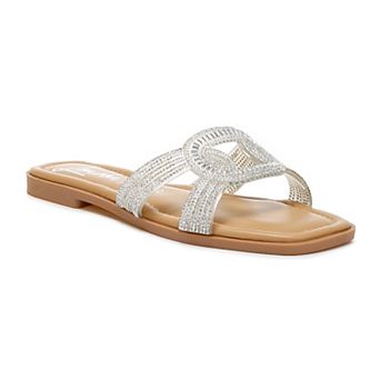 London Rag Minople Women's Embellished Flat Sandals