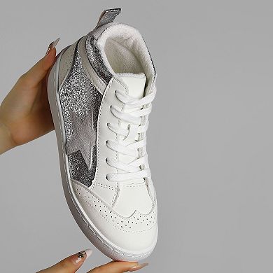 London Rag Sonic Star Women's High Ankle Lace-Up Sneakers