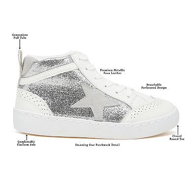 London Rag Sonic Star Women's High Ankle Lace-Up Sneakers