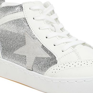 London Rag Sonic Star Women's High Ankle Lace-Up Sneakers