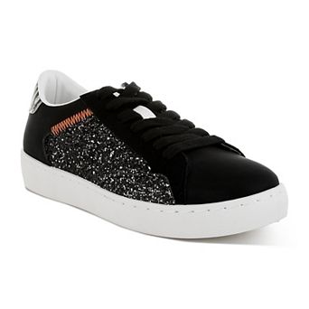 London Rag Cosmolight Women's Faux Leather Glitter Sneakers