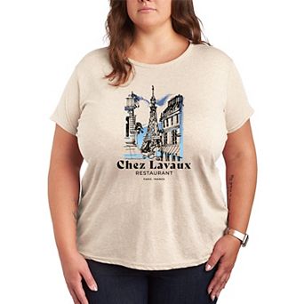 Plus Size Emily in Paris Chez Lavaux Restaurant Graphic Tee