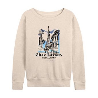 Women's Emily in Paris Chez Lavaux Restaurant French Terry Long Sleeve Tee