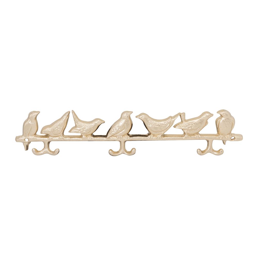 Belle Maison 3-Hook Iron Bird Wall Rack