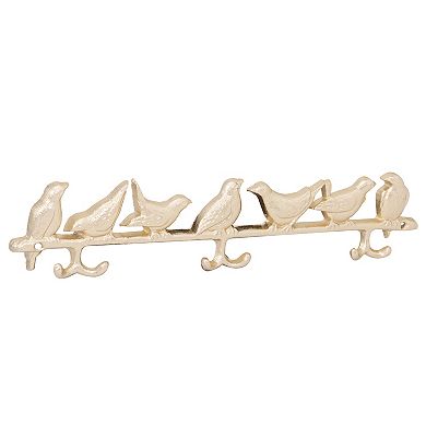 Belle Maison 3-Hook Iron Bird Wall Rack