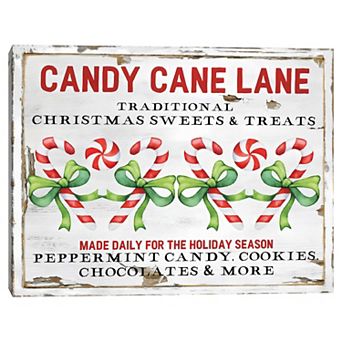 Masterpiece Candy Cane Lane Canvas Wall Art