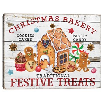 Masterpiece Christmas Bakery Canvas Wall Art