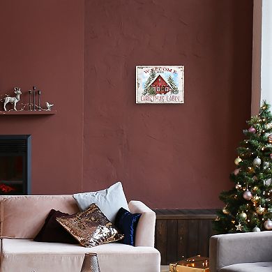 Masterpiece Christmas Cabin Canvas Wall Art