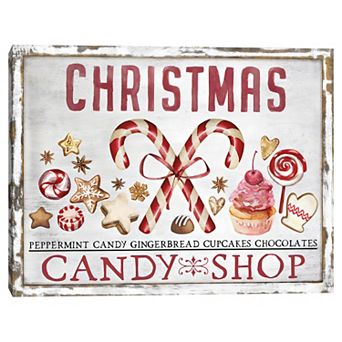 Masterpiece Christmas Candy Shop Canvas Wall Art