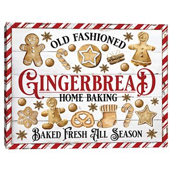 Masterpiece Christmas Gingerbread Cookies Canvas Wall Art