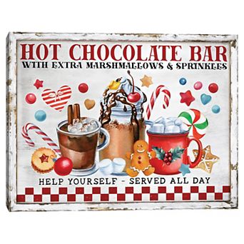 Masterpiece Christmas Hot Chocolate Bar Canvas Wall Art