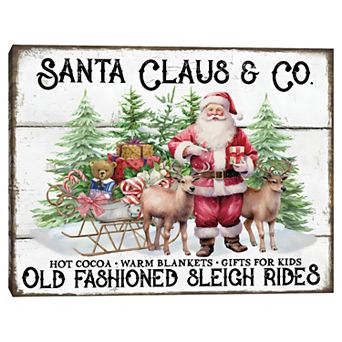 Masterpiece Christmas Sleigh Rides Canvas Wall Art