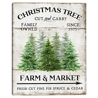 Masterpiece Christmas Tree Farm & Market Canvas Wall Art