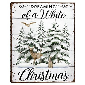 Masterpiece Dreaming of a White Christmas Canvas Wall Art