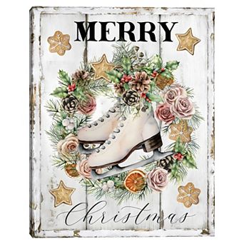 Masterpiece Farmhouse Christmas Wreath Canvas Wall Art
