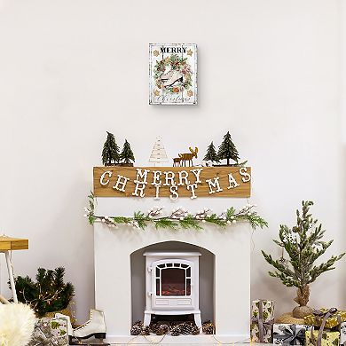 Masterpiece Farmhouse Christmas Wreath Canvas Wall Art