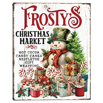 Masterpiece Frosty's Christmas Market Canvas Wall Art