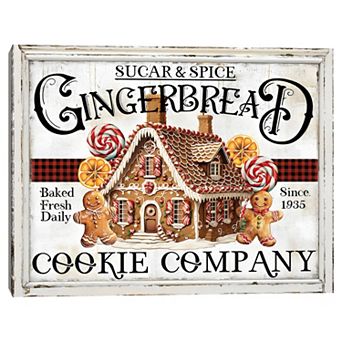 Masterpiece Gingerbread Cookie Company Canvas Wall Art