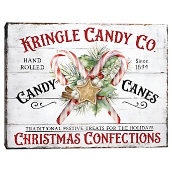 Masterpiece Kringle Candy Canes Canvas Wall Art
