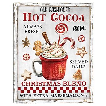 Masterpiece Old Fashioned Hot Cocoa Canvas Wall Art