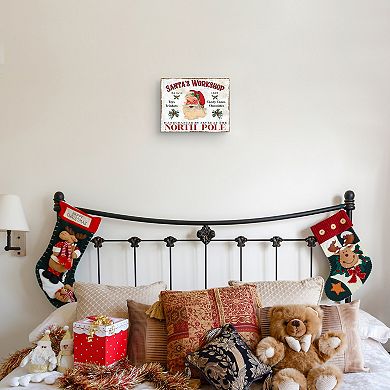 Masterpiece Rustic Santa's Workshop North Pole Canvas Wall Art