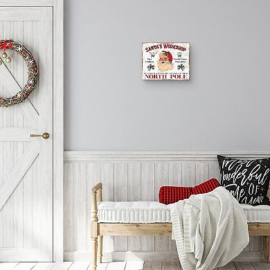 Masterpiece Rustic Santa's Workshop North Pole Canvas Wall Art
