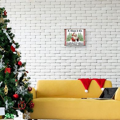 Masterpiece Santa Claus Christmas Trees Canvas Wall Art
