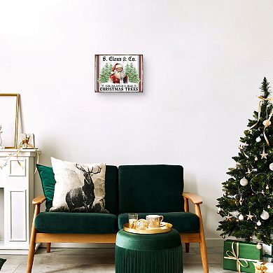 Masterpiece Santa Claus Christmas Trees Canvas Wall Art