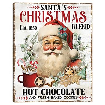 Masterpiece Santa's Christmas Blend Hot Chocolate Canvas Wall Art