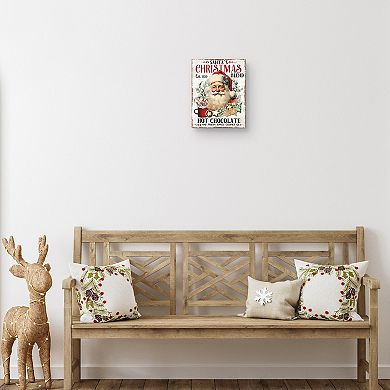 Masterpiece Santa's Christmas Blend Hot Chocolate Canvas Wall Art