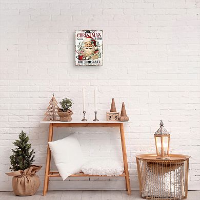 Masterpiece Santa's Christmas Blend Hot Chocolate Canvas Wall Art