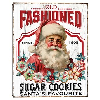Masterpiece Santa's Old Fashioned Sugar Cookies Canvas Wall Art