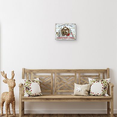 Masterpiece Welcome to Our Christmas Cabin Canvas Wall Art