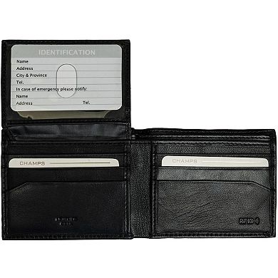 Classic Leather Top-Wing Wallet-Black