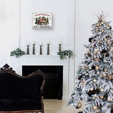 Masterpiece Winter Wonderland Bed & Breakfast Canvas Wall Art