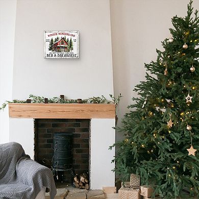 Masterpiece Winter Wonderland Bed & Breakfast Canvas Wall Art