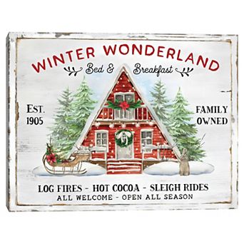 Masterpiece Winter Wonderland Christmas Canvas Wall Art