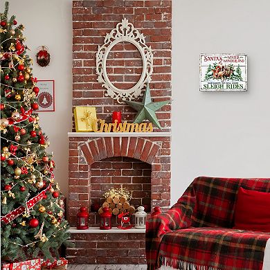Masterpiece Santa's Winter Wonderland Sleigh Rides Canvas Wall Art
