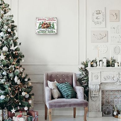 Masterpiece Santa's Winter Wonderland Sleigh Rides Canvas Wall Art